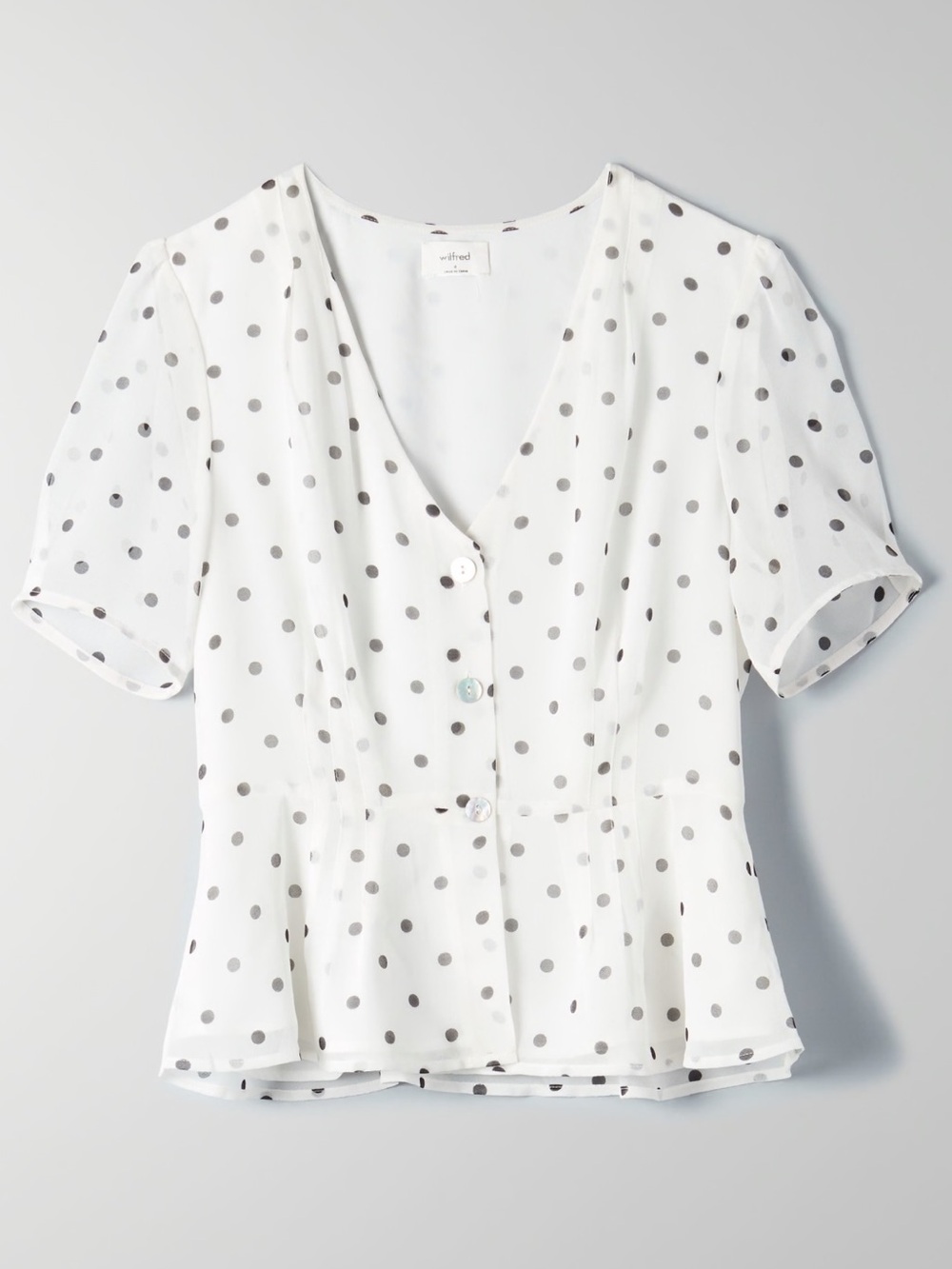 Aritzia Wilfred Button-Front Blouse